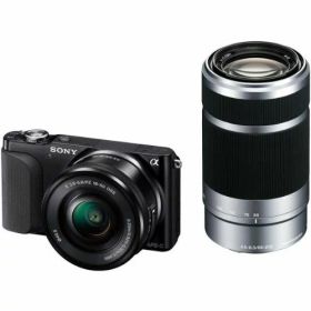 【中古】【1年保証】【美品】SONY NEX-3N ダブルズームレンズキット (PZ 16-50mm + E 55-210mm) ブラック [NEX-3NY]