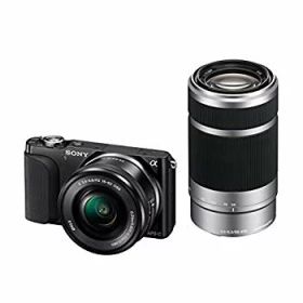 【中古】【非常に良い】SONY ミラーレス一眼 NEX-3N ダブルズームレンズキット E PZ 16-50mm F3.5-5.6 OSS ＋ E 55-210mm F4.5-6.3 OSS付属 ブラック NEX-3NY B khxv5rg