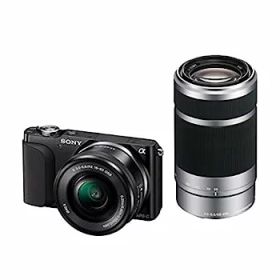 【中古】（非常に良い）SONY ミラーレス一眼 NEX-3N ダブルズームレンズキット E PZ 16-50mm F3.5-5.6 OSS ＋ E 55-210mm F4.5-6.3 OSS付属 ブラック NEX-3NY B