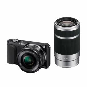 【中古】【非常に良い】SONY ミラーレス一眼 NEX-3N ダブルズームレンズキット E PZ 16-50mm F3.5-5.6 OSS ＋ E 55-210mm F4.5-6.3 OSS付属 ブラック NEX-3NY