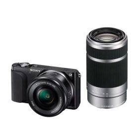 【中古】 SONY ミラーレス一眼 NEX-3N ダブルズームレンズキット E PZ 16-50mm F3.5-5.6 OSS ＋ E 55-210mm F4.5-6.3 OSS付属 ブラック NEX-3NY B 当店保証30日間 人気 ミラーレス 一
