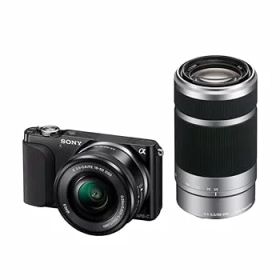 【中古】［非常に良い］SONY ミラーレス一眼 NEX-3N ダブルズームレンズキット E PZ 16-50mm F3.5-5.6 OSS ＋ E 55-210mm F4.5-6.3 OSS付属 ブラック NEX-3NY B