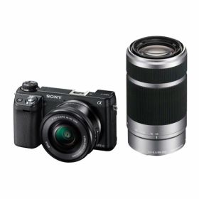 【中古】【非常に良い】SONY ミラーレス一眼カメラ α NEX-6ダブルズームレンズキット ブラック NEX-6Y/B
