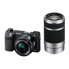 【中古】ソニー SONY ミラーレス一眼 α NEX-6 ダブルズームレンズキット E PZ 16-50mm F3.5-5.6 OSS + E 55-210mm F4.5-6.3 OSS付属 NEX-6Y/B