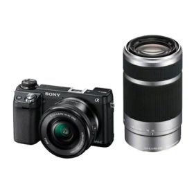 【中古】 ソニー SONY ミラーレス一眼 α NEX-6 ダブルズームレンズキット E PZ 16-50mm F3.5-5.6 OSS + E 55-210mm F4.5-6.3 OSS付属 NEX-6Y/B