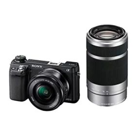 【中古】ソニー SONY ミラーレス一眼 α NEX-6 ダブルズームレンズキット E PZ 16-50mm F3.5-5.6 OSS + E 55-210mm F4.5-6.3 OSS付属 NEX-6Y/B