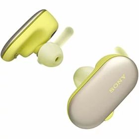【中古】ソニー 完全ワイヤレスイヤホン WF-SP900 : Bluetooth対応 左右分離型 防水仕様 4GBメモリ内蔵 2018年モデル / マイク付き /イエロー