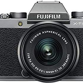 【中古】FUJIFILM ミラーレス一眼 X-T100レンズキット ダークシルバー X-T100LK-DS