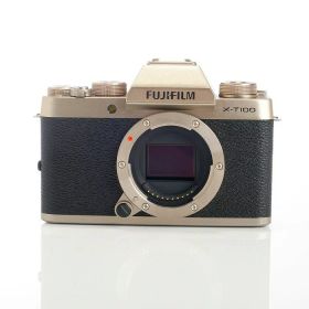 【中古】 (フジフイルム) FUJIFILM X-T100 ボディ シャンパンゴールド【中古カメラ デジタル一眼】 ランク：B