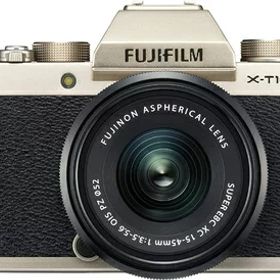 【中古】 富士フイルム(FUJIFILM) ミラーレス一眼 X-T100レンズキット シャンパンゴールド X-T100LK-G