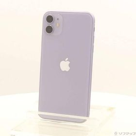 〔中古〕Apple(アップル) iPhone11 64GB パープル MWLX2J／A SIMフリー〔258-ud〕
