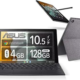 ASUS Chromebook Detachable CM3 ノートパソコン(10.5インチ/日本語キーボード/インカメラ アウトカメラ/WUXGA/MediaTek MT8183/4GB 128GB eMMC) 日本正規代理店品 あんしん保証 CM