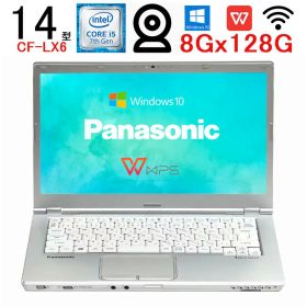中古ノートパソコン パナソニック Panasonic レッツノート Let's note CF-LX6 第7世代 Core i5 メモリ8GB SSD128GB 14インチ フルHD Windows10 Pro Bluetooth 送料無料 保証付き