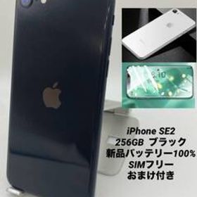★美品★iPhone SE 第2世代 256GB ブラック/シムフリー/新品バッテリー100%/新品おまけ多数 SE2-248