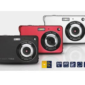 ASAGAO コンパクトデジタルカメラASCD2-R:RED / ASCD2-B:Black / ASCD2-S:SILVER高解像度 2.7インチTFT液晶モニター最大5600×4200(24M)ピクセルの高画質8倍デジタルズーム オートフォーカス フラッシュ 動画多彩なモード