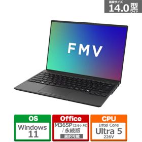 富士通 14型ノートパソコン FMV Note U U59-L1 / Copilot＋PC FMVU59L1BA ピクトブラック