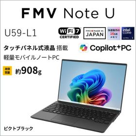 富士通 FMVU59L1BA ピクトブラック FMV Note U U59-L1 [ノートパソコン 14型 / Win11 Home / Office搭載オプション付き]