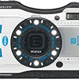 【中古】(非常に良い)PENTAX 防水デジタルカメラ PENTAX WG-3 ホワイトブルー 1cmマクロ マクロスタンド付属 LEDライト PENTAX WG-3WHBL 12725
