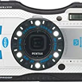 【中古】PENTAX 防水デジタルカメラ PENTAX WG-3 ホワイトブルー 1cmマクロ マクロスタンド付属 LEDライト PENTAX WG-3WHBL 12725
