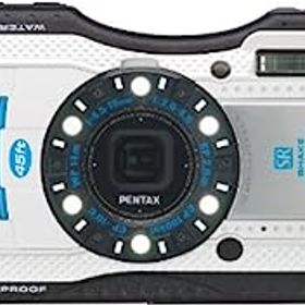 【中古】PENTAX 防水デジタルカメラ PENTAX WG-3 ホワイトブルー 1cmマクロ マクロスタンド付属 LEDライト PENTAX WG-3WHBL 12725