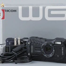 【中古】RICOH リコー PENTAX ペンタックス WG-50 ブラック 防水デジタルカメラ シャッター回数僅少 元箱付き