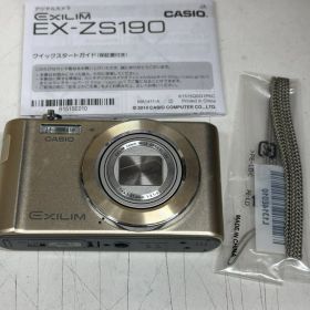 〈中古〉CASIO デジタルカメラ EXILIM EX-ZS190GD 広角24mm 光学12倍ズーム プレミアムオート 1610万画素 ゴールド