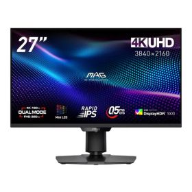 MSI ゲーミングモニター MAG 274UPDF E16M 27インチ 4K UHD(3,840×2,160) 160Hz(フルHD設定時：320Hz) 0.5ms(GTG、最小値) RAPID IPSパネル ノングレア デュアルモード Adaptive-Sync AIビジョン DisplayHDR 1000 4711377299084-ds