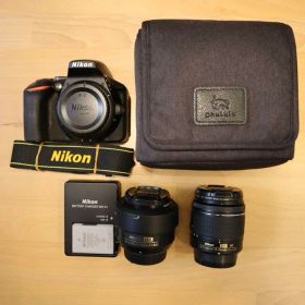 【良品】Nikon D5600 単焦点レンズ 標準ズームレンズセット