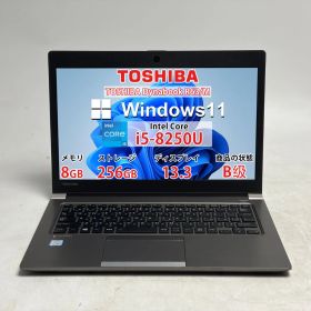 【中古良品】【7 日保証付き】TOSHIBA Dynabook R63/M/Intel Core i5-8250U/8GB /SSD256GB /Windows /Office付き N3296_089