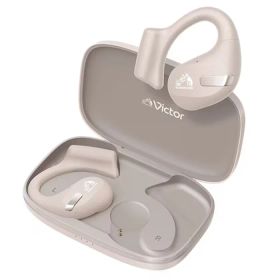 ビクター フックタイプ完全ワイヤレスイヤホン nearphones HA-NP50T-C ベージュ Victor JVC オープンイヤーイヤホン 耳掛けスタイル IPX4 防滴仕様 耳をふさがない ながら聴き マルチポイント【送料無料】【KK9N0D18P】