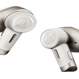 オーディオテクニカ ATH-TWX9MK2 WH(E) ノイズキャンセリング ワイヤレスイヤホン Bluetooth 完全ワイヤレス マイク付 最大約18.5時間再生 ワイヤレス充電対応 マルチポイント 深紫外線除菌システム 通話品質強化 低遅延モード IPX4 防滴性能 aptX adaptive AAC ホワイト オ