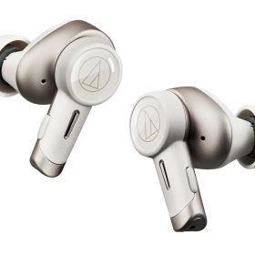 オーディオテクニカ ATH-TWX9MK2 WH(E) ノイズキャンセリング ワイヤレスイヤホン Bluetooth 完全ワイヤレス マイク付 最大約18.5時間再生 ワイヤレス充電対応 マルチポイント 深紫外線除菌システム 通話品質強化 低遅延モード IPX4 防滴性能 aptX adaptive AAC ホワイト オ