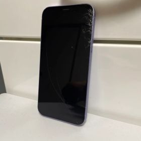 iPhone12 128GB パープル 動作OK 画面割れ