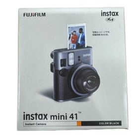 FUJIFILM インスタントカメラ instax mini 41 チェキ ブラック【訳あり：倉庫移動中に外箱傷あり】