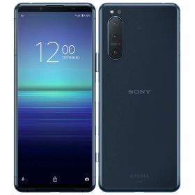 【中古】Bランク【やや傷や汚れあり】 SIMフリー SOG02 SONY Xperia 5 II ブルー 利用制限〇(白ロム) 送料無料