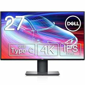 【中古】(非常に良い)Dell U2720QM 27インチ 4K モニター (／IPS非光沢／USB Type-C・DP・HDMI／縦横回転・高さ調整／DCI-P3 95%／VESA DisplayHDR 400)