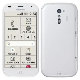 【SIMロック解除済】【ネットワーク利用制限−】docomo らくらくスマートフォン F-42A White FUJITSU 当社3ヶ月間保証 中古 イオシス