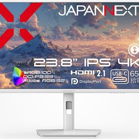 JAPANNEXT｜ジャパンネクスト JN-IPS238U-HSPC6-W 液晶ディスプレイ(23.8型/IPS(ADS)/4K UHD 3840×2160/60Hz/8ms/HDR/HDMI2.1/DP1.4/USB