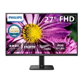 【送料無料】 PHILIPS(ディスプレイ) 27型 IPS FHD 液晶ディスプレイ ブラック (1920×1080/HDMI/D-Sub/300cd/120Hz/1ms/VESA/5年間フル保証/省資源化パッケージ) 27E2N2100/11