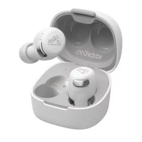 JVCケンウッド Victor HA-A30T2-W ワイヤレスイヤホン Bluetooth Ver.5.3 ノイズキャンセリング アプリ対応 マルチポイント 合計27時間再生 マイク付き 小型 軽量 外音取り込み 防水 ホワイト