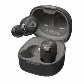 JVCケンウッド Victor HA-A30T2-B ワイヤレスイヤホン Bluetooth Ver.5.3 ノイズキャンセリング アプリ対応 マルチポイント 合計27時間再生 マイク付き 小型 軽量 外音取り込み 防水 ブラック