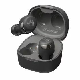 JVCケンウッドVictorHA-A30T2-BワイヤレスイヤホンBluetoothVer.5.3ノイズキャンセリングアプリ対応マルチポイント合計27時間再生マイク付き小型軽量外音取り込み防水ブラック