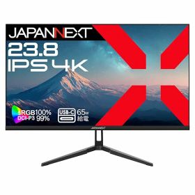 JAPANNEXT 23.8インチ IPSパネル搭載 4K(3840x2160)解像度 液晶モニター JN-IPS238U-C6 HDMI DisplayPort USB-C(最大65W給電) sRGB:100% DCI-P3:99% HDR KVM