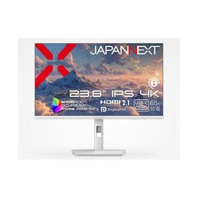 JAPANNEXT JN-IPS238U-HSPC6-W 液晶ディスプレイ 23.8型/ 3840×2160/ HDMI×1、DP×1、USB-C×1/ ホワイト/ スピーカー無/…