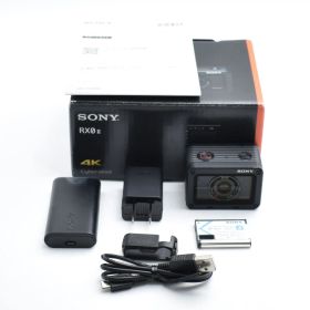 B#11710 SONY(ソニー) コンパクトデジタルカメラ Cyber-shot RX0II ブラック 1.0型積層型CMOSセンサー 180度チルト可動式液晶モニター 防水・防塵性能 4K動画撮影 DSC-RX0M2