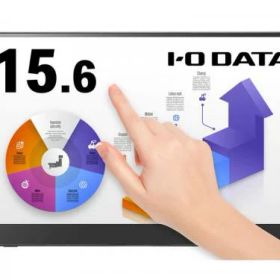I-O DATA LCD-CF161XDB-MT-AG 10点マルチタッチ対応 ワイド液晶ディスプレイ 15.6型/1920×1080/HDMIミニ、USB Type-C(DisplayPort Alt Mode)/ブラック/スピーカー：あり/抗菌モデル