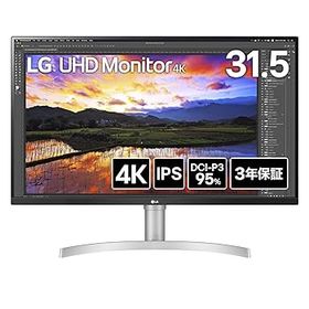 【中古】LG モニター ディスプレイ 32UN650K-W 31.5インチ/4K(3840×2160)/IPS/DCI-P3 95%/HDR/アンチグレア/HDMI×2/DisplayPort/高さ調整/5W+5W スピー