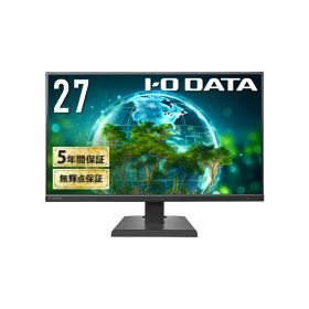アイ・オー・データ機器 LCD-A271DB ワイド液晶ディスプレイ 27型/1920×1080/アナログRGB、HDMI/ブラック/スピーカー：あり/よりサステナブルなディスプレイへ/「5年保証」「無輝点保証」3辺フレームレス