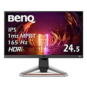 【中古】(非常に良い)BenQ MOBIUZ EX2510S ゲーミングモニター (24.5インチ／165Hz／IPS／フルHD／1ms／HDRi treVoloスピーカー／FreeSync Premium／高機能スタンド／ゲームモ