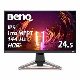 【中古】BenQ MOBIUZ ゲーミングモニター EX2510 (24.5型/IPS/フルHD/144Hz/1ms/HDRi/treVoloスピーカー/sRGB 99%/高さ調整/3種のゲーム専用モード)